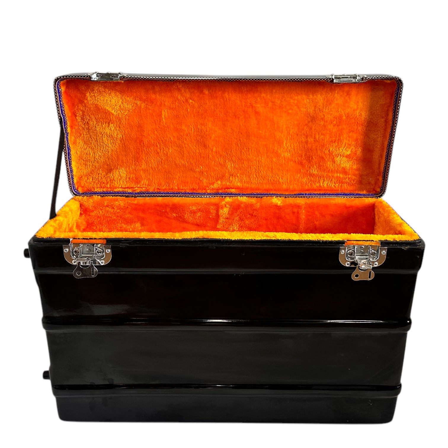 Hard FIber Case for 9 scale changer Harmonium With Trolley and wheels - BLACK