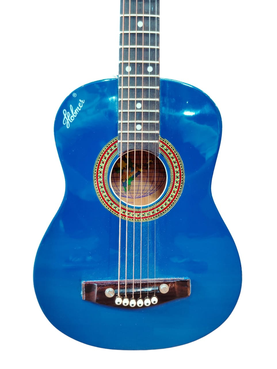 Hobmer 45 Acoustic Guitar 30 Blue and Black With Case
