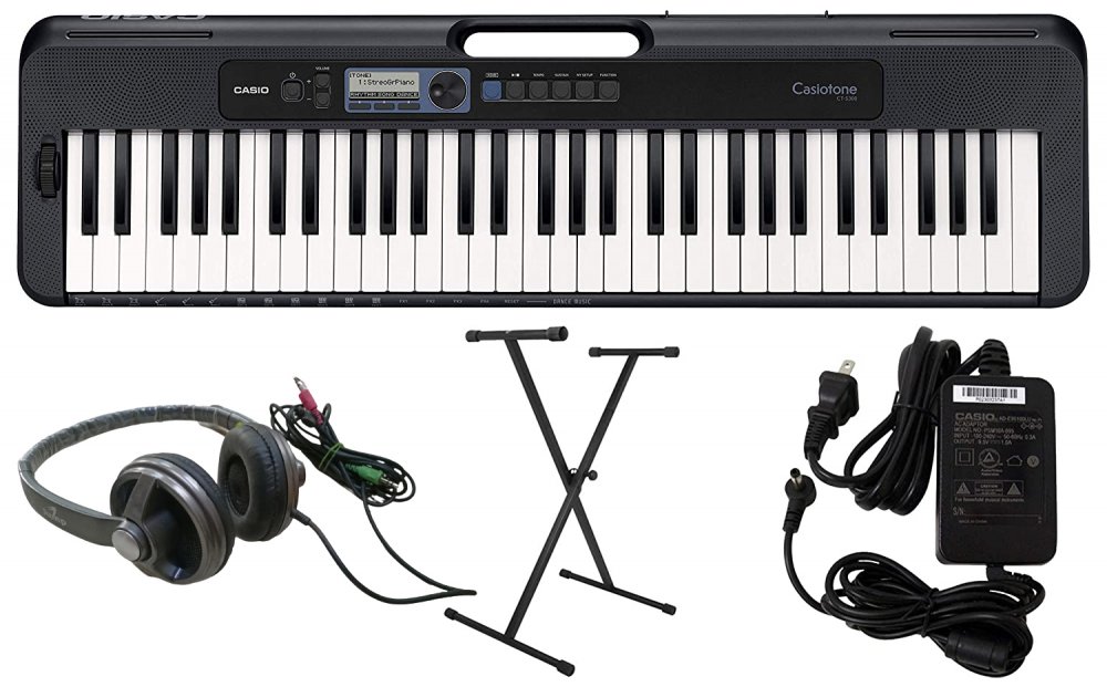 Image of Casio CT-S300 61-Key Premium Keyboard Pack with Stand, Headphones & Power Supply