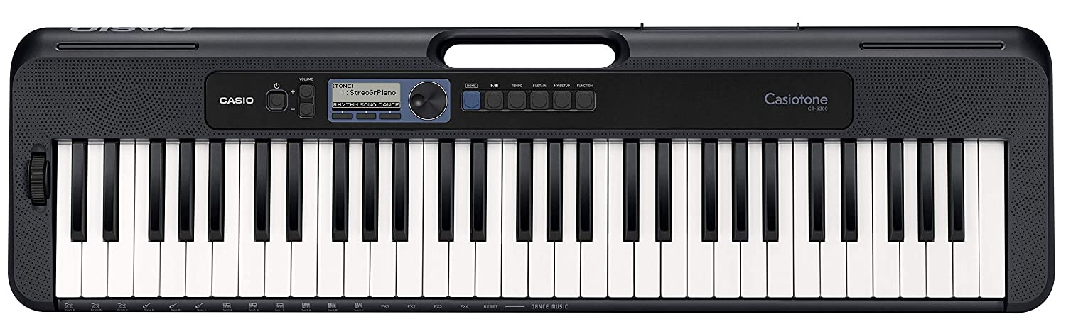 Casio CT-S300 61-Key Premium Keyboard Pack with Stand Headphones Power Supply