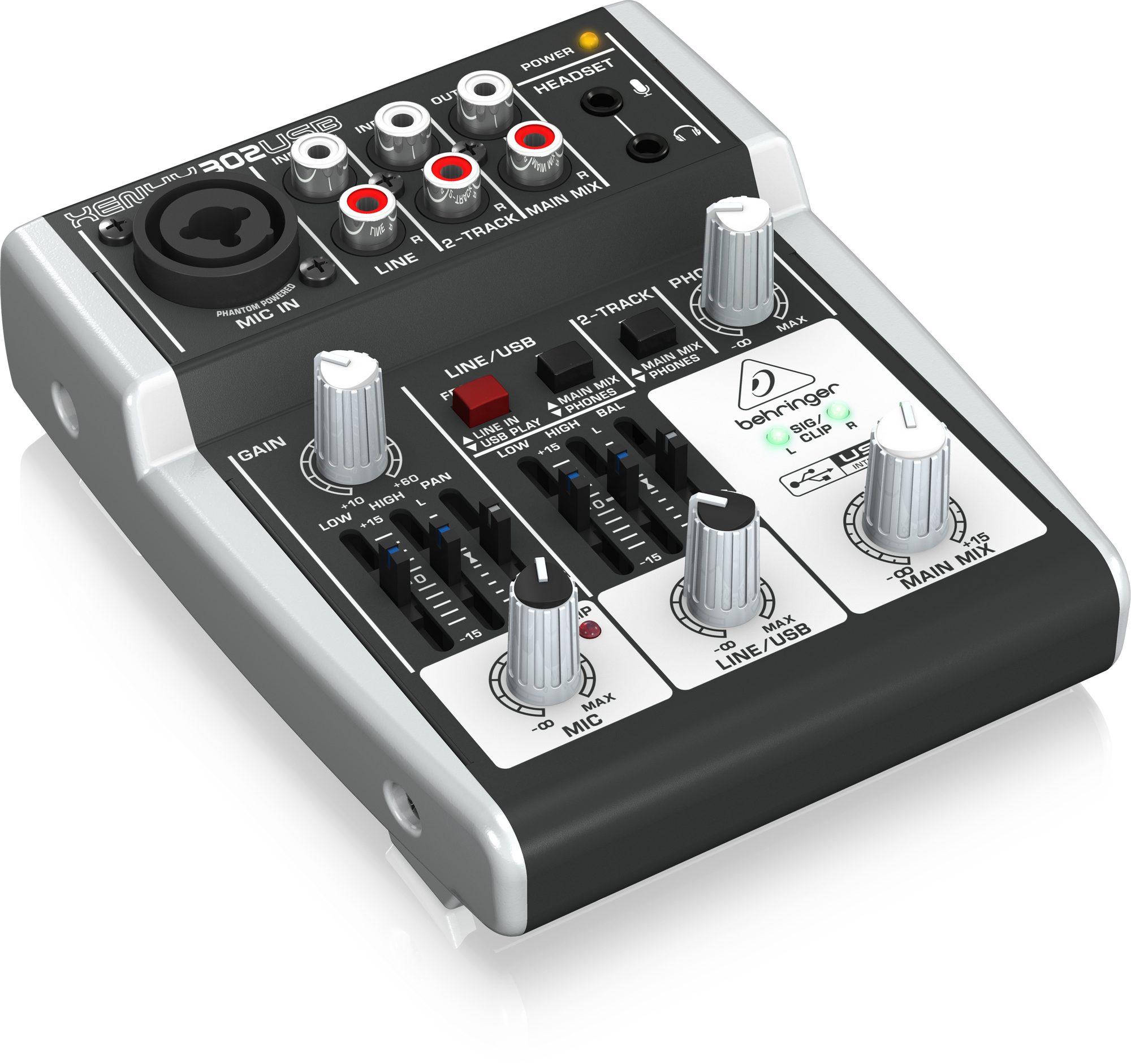 Behringer 302USB Premium 5-Input Mixer with XENYX Mic Preamp and USBAudio Interface
