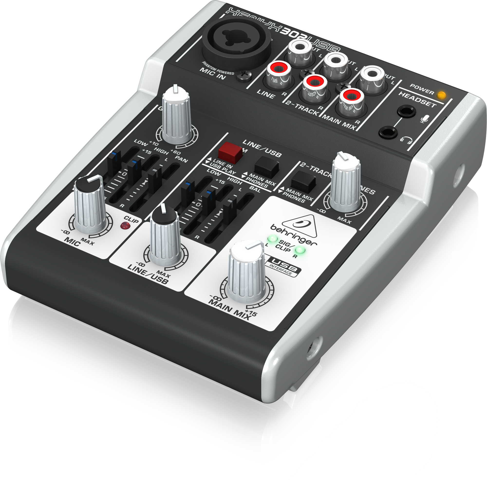 Behringer 302USB Premium 5-Input Mixer with XENYX Mic Preamp and USBAudio Interface