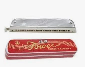 Tower Chromatic Mouth Organ Harmonica 24 Holes Key-C With Scale Change Option