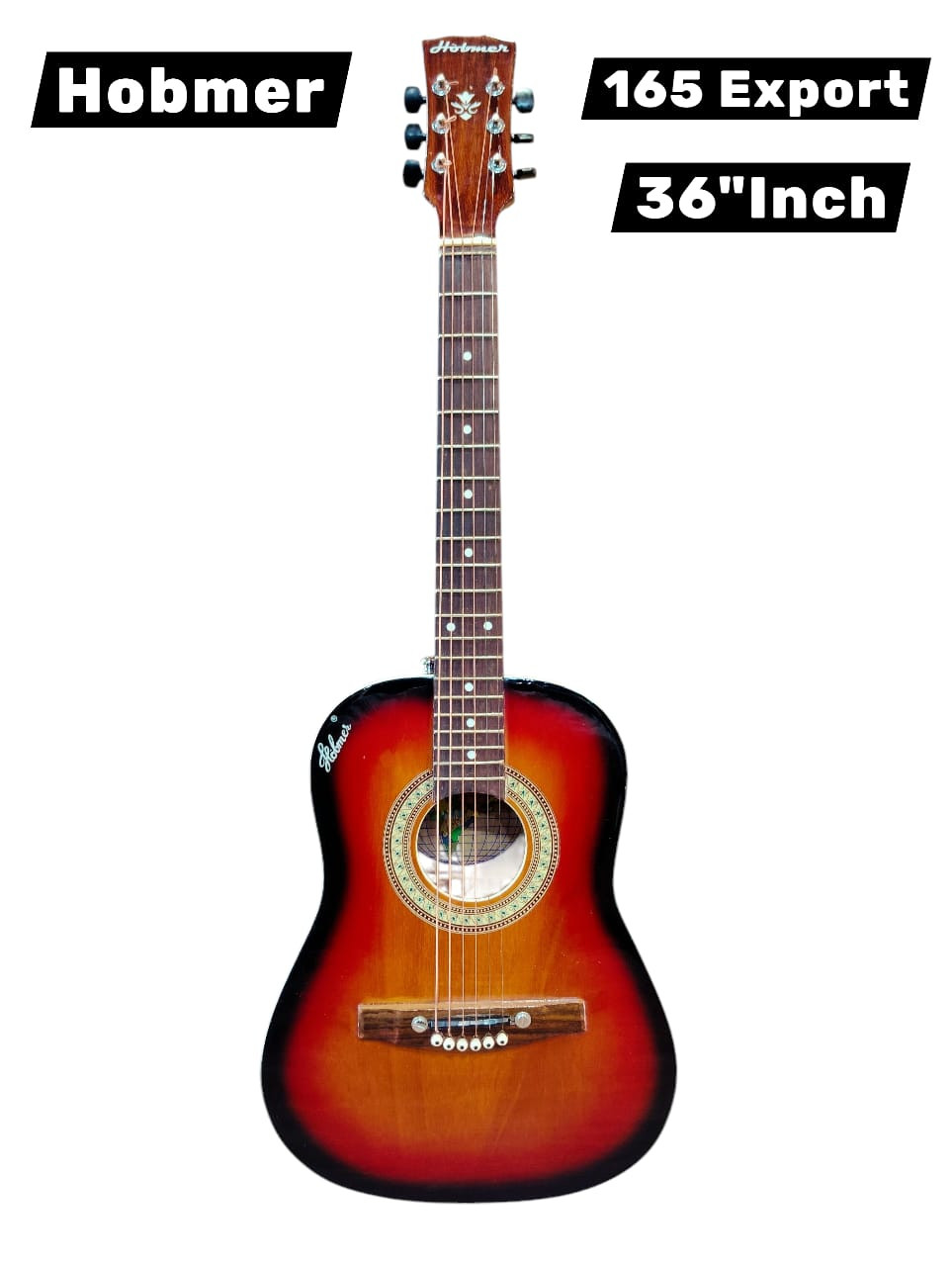 Hobmer 165 Export Semi acoustic Guitar 36 Sunburst With Case