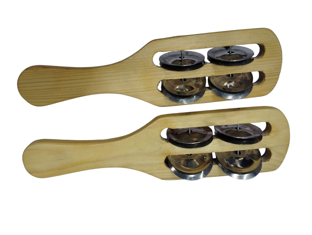Indian Percussion Natural Wooden Zingle Stick Double Khanjari