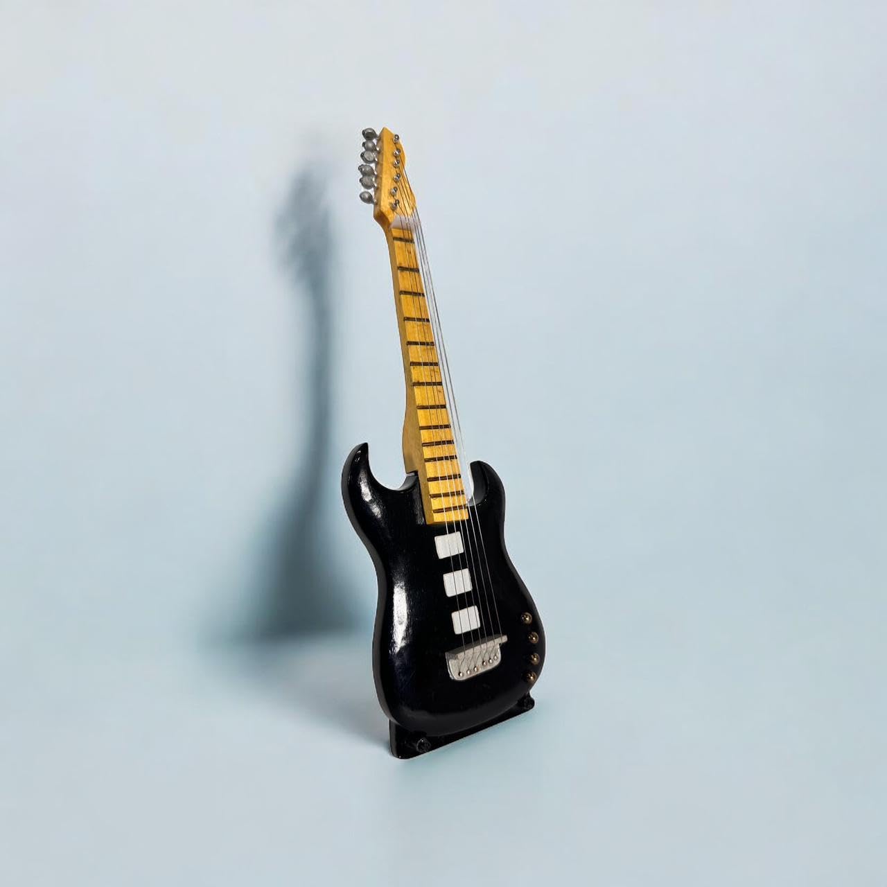 Premium Handcrafted Black Electric Guitar Miniature