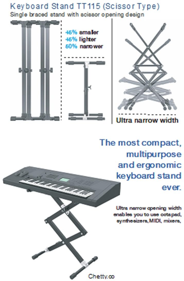 Chetty TT15 Double Braced Stand with 5-Level spring locking