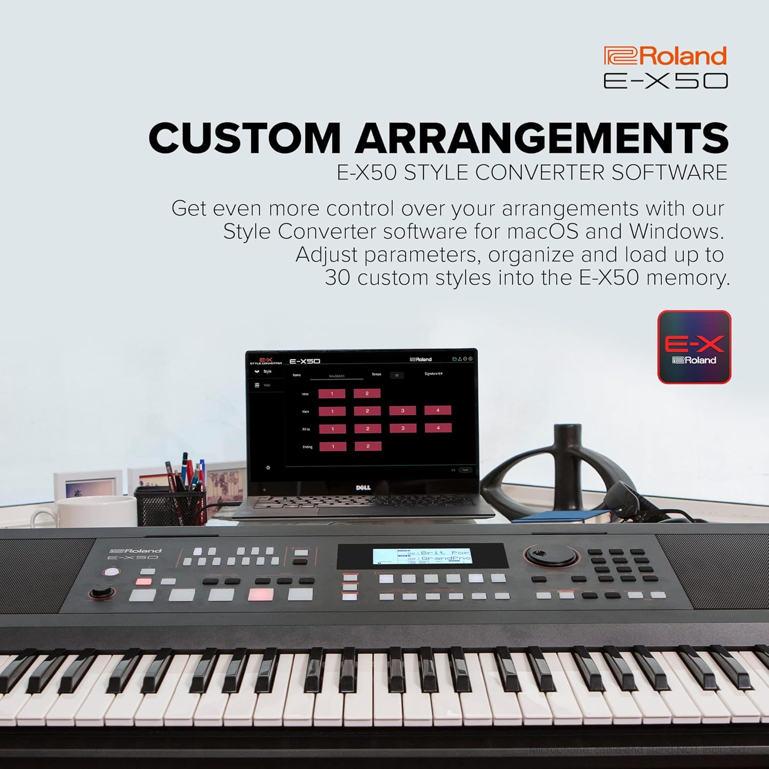 Roland E-X50 Electronic Music Keyboard
