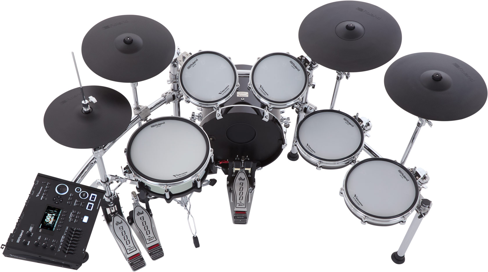 Roland TD716 Flagship V-Drums 7 Series Kit with the Expandable V71 Module and Advanced Pads