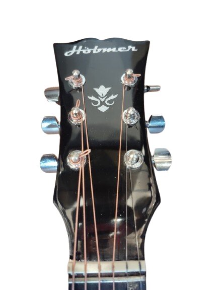 Hobmer 235 Semi acoustic Guitar 41  Black  With Case