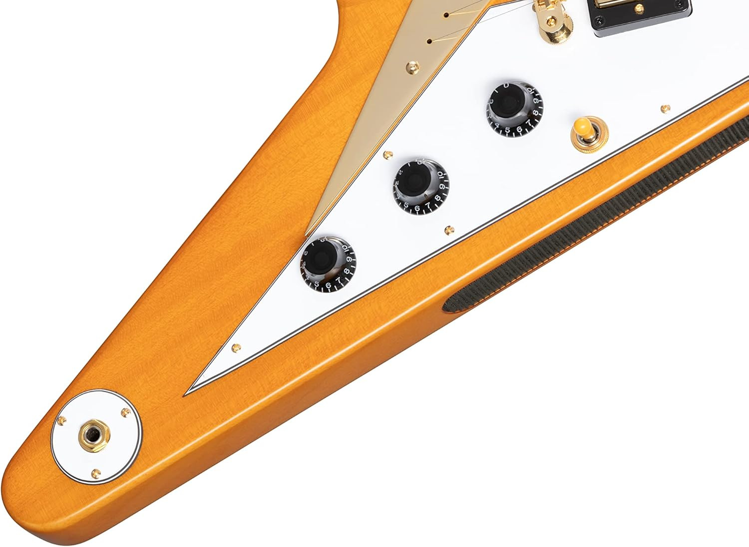 Epiphone 1958 Flying V Aged Natural White Pickguard with Hard Case