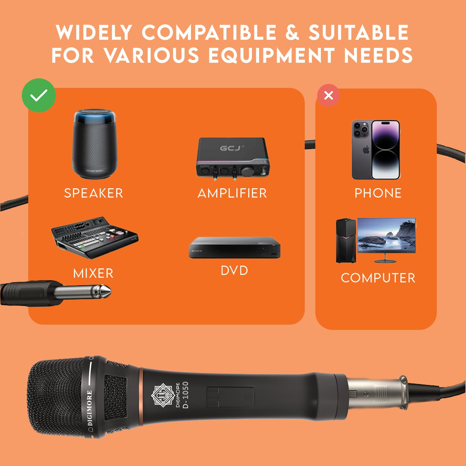 Digimore D-1050 Proffessional dynamic microphone