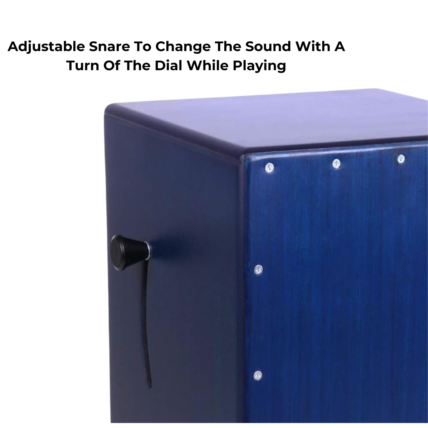 Clapbox CB40 - Blue Adjustable Snare Cajon3 Internal Snares