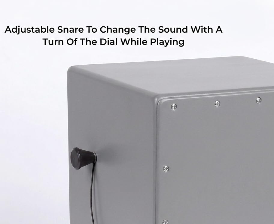 Clapbox Adjustable Snare Cajon CB52 - Titanium Grey Oak Wood - 3 Internal Snares