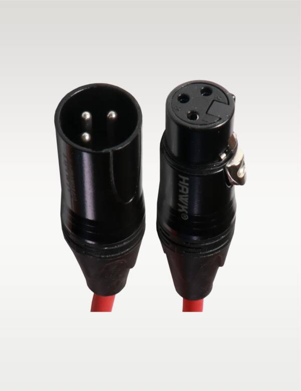 Hawk SXFG-010RED Gold Series XLR Male to XLR Female With Cable Tie 3 Meter RED