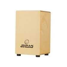 Jinbao Cajon CAJ120 With Snare Adjustment Knob and Padded Seat Natural