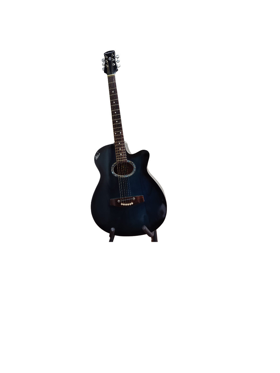 Hobmer 175 F-Cut Semi-acoustic GuitarBlack And Blue With Case