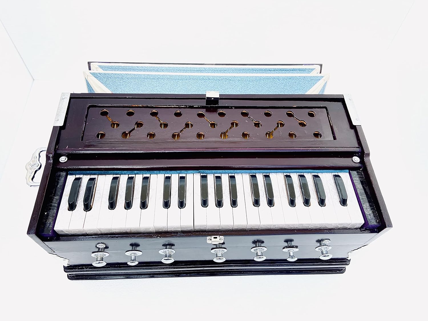 KHALSA Harmonium 7 Stopper Doulble Bellow 39 Key Ideal Harmonium Musical Instrument for Enthusiasts