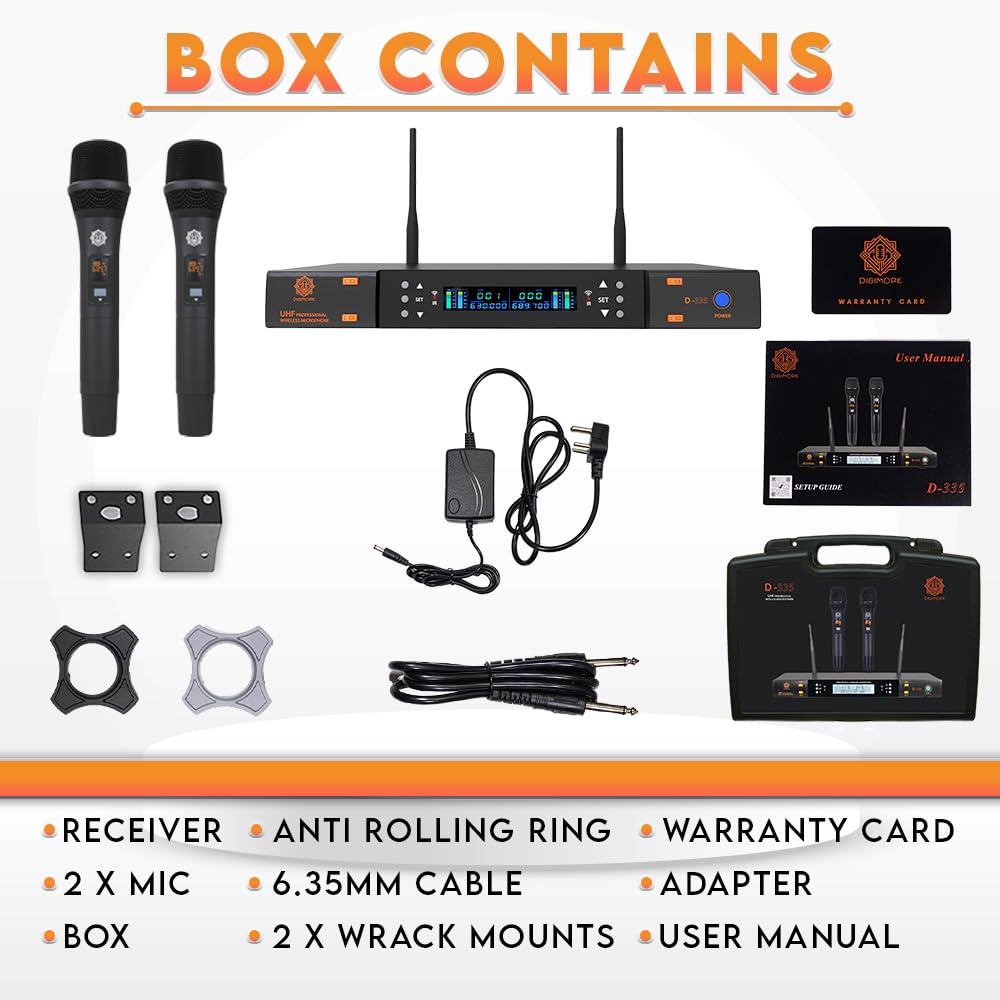 Digimore D-335 UHF wireless microphone system