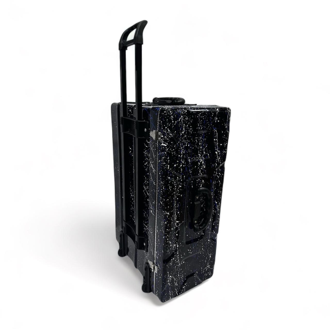 Hard FIber Case for 9 scale changer Harmonium With Trolley and wheels - BLACK SPLASH