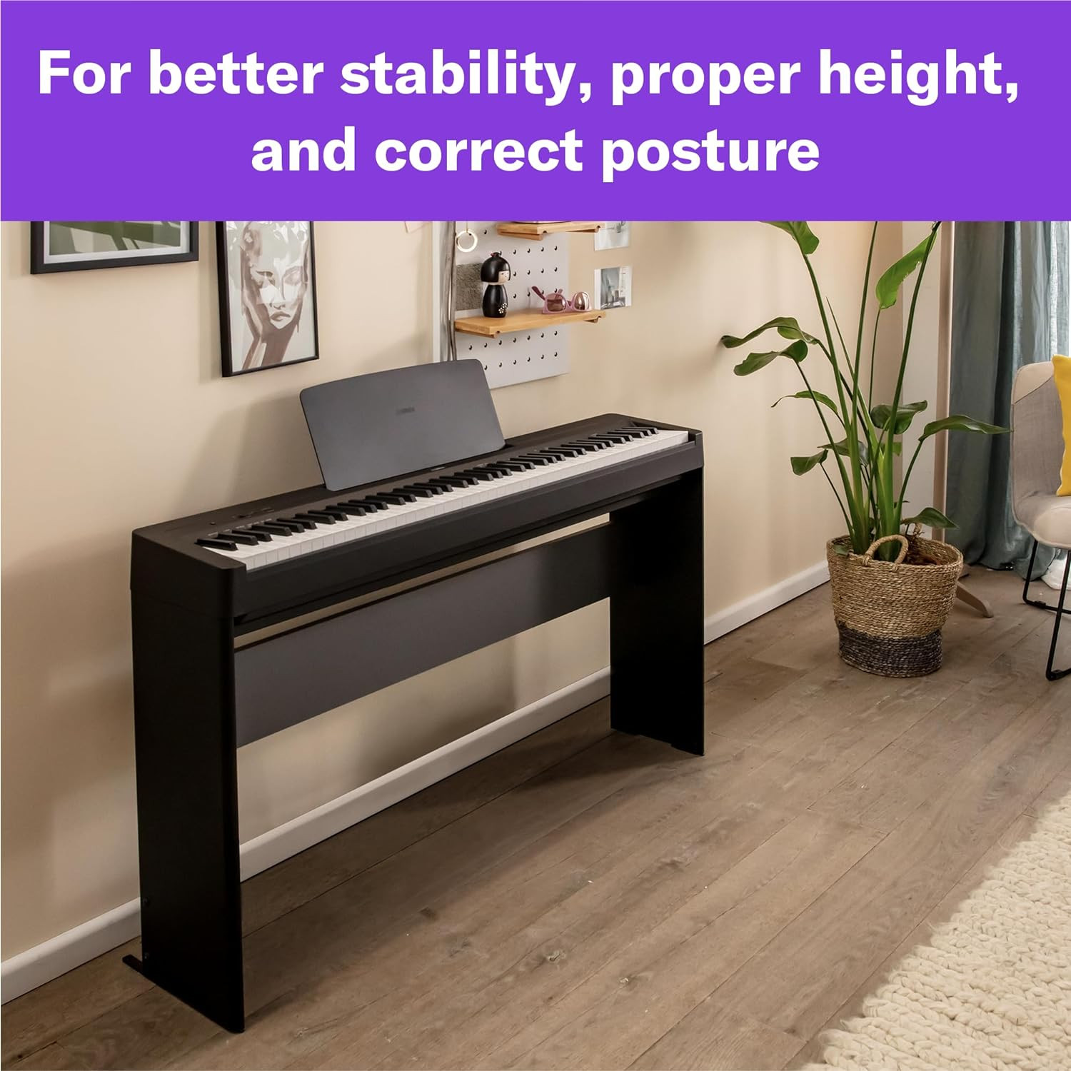 Yamaha L-100B Piano Stand for Yamaha P145