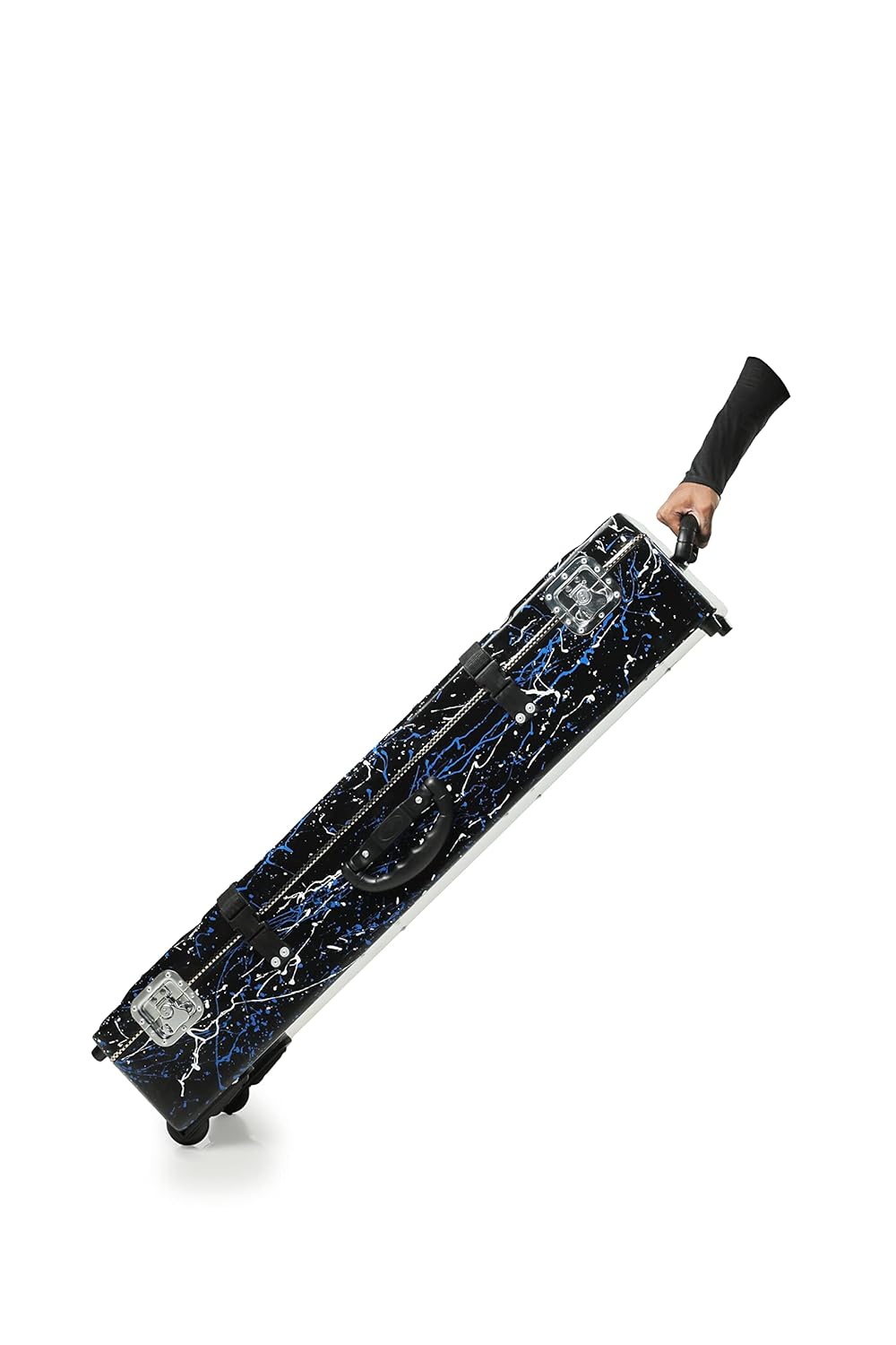 Hard FIber Case of Flute for full set With Trolley and wheels - BLACK SPLASH DESIGN