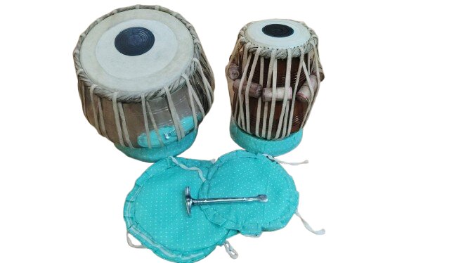 Tabla Set with Wooden Tabla Drums Bayan Dayan Tabla Cushion and Hammer for Beginners and intermediate