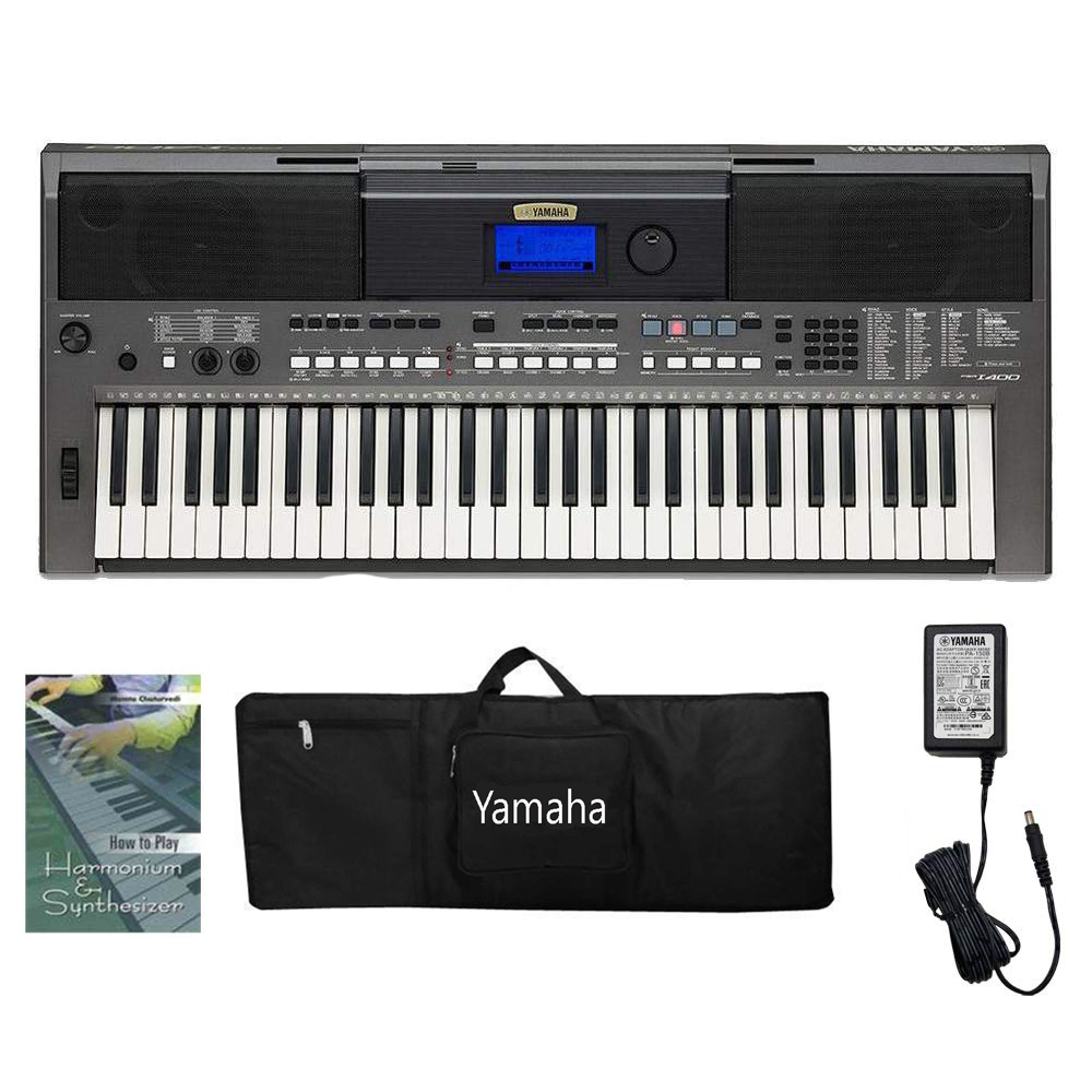 Yamaha PSR-I400 61-Key Portable Keyboard Gig Bag E-Learning Book