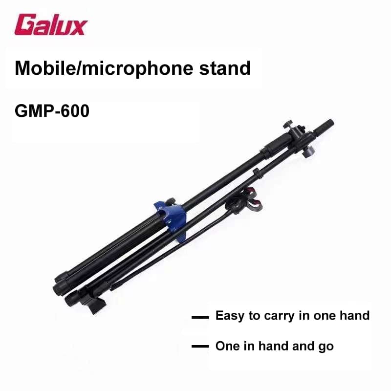Galux GMP-600 Mic stand Heavy Duty with Mobile holder and Microphone holder Tripod base
