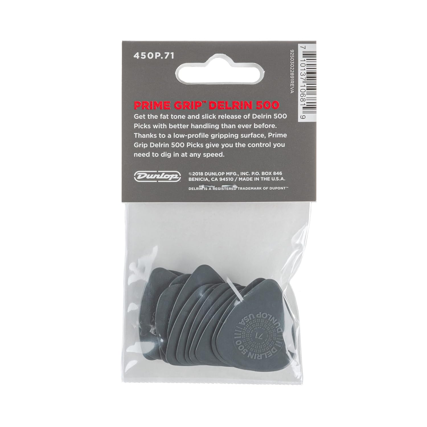 DUNLOP PRIME GRIP DELRIN 500  450P-71 12PCS