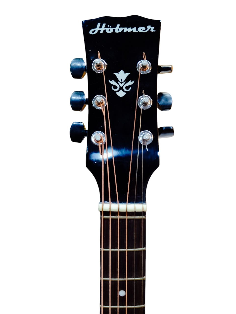 Hobmer 165 Export Semi acoustic Guitar 36 Blue and Black With Case