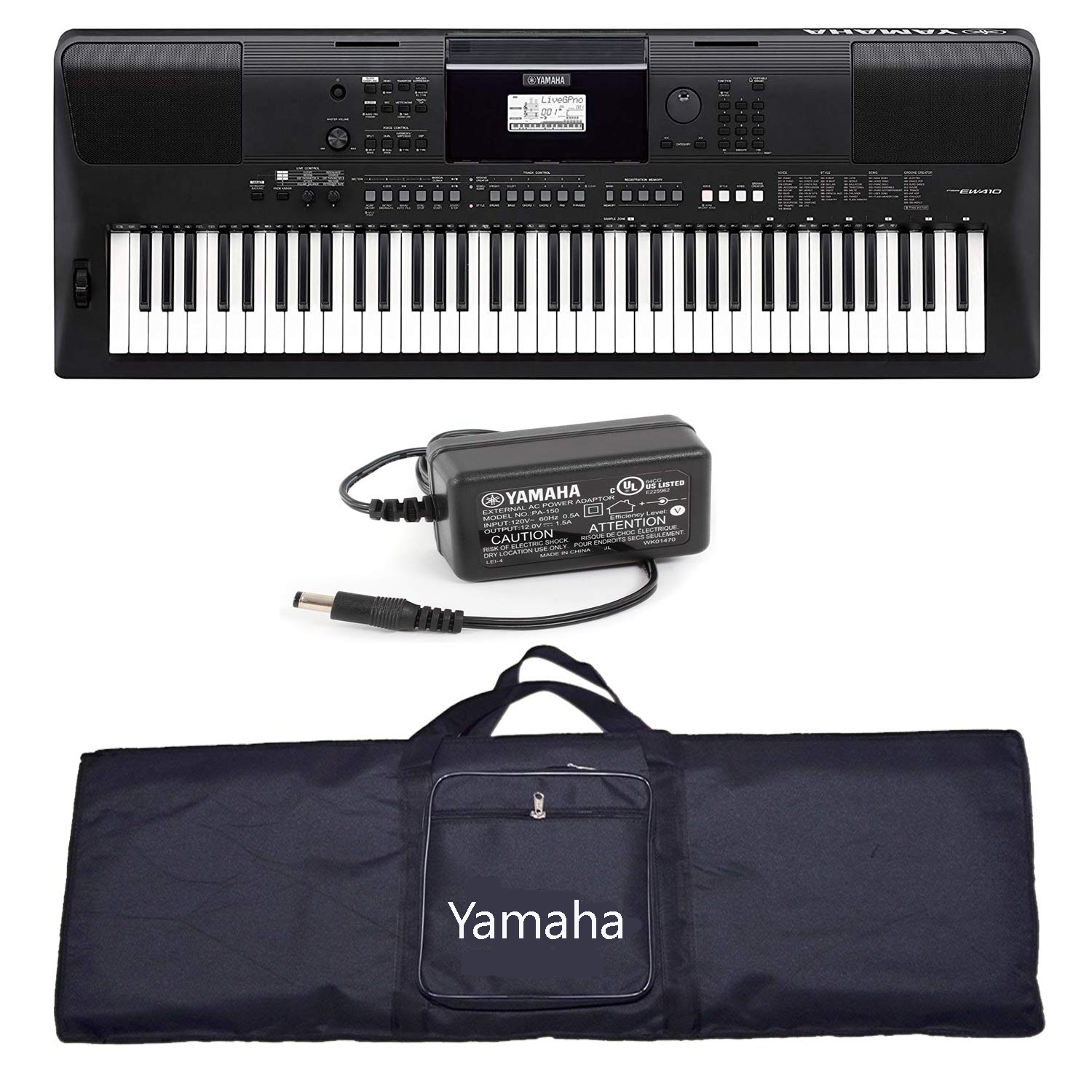 Yamaha PSR-E463 Digital Keyboard 61 Keys With Adapter and Black Cover Bag