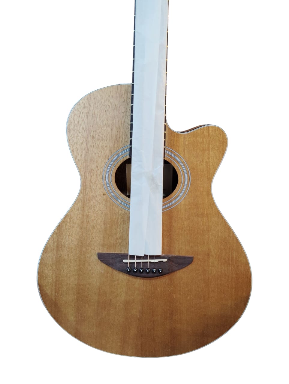 Trinity TNY-38MCE Semi-Acoustic Guitar In-built Tuner and Equilize with padded bag Natural Wooden
