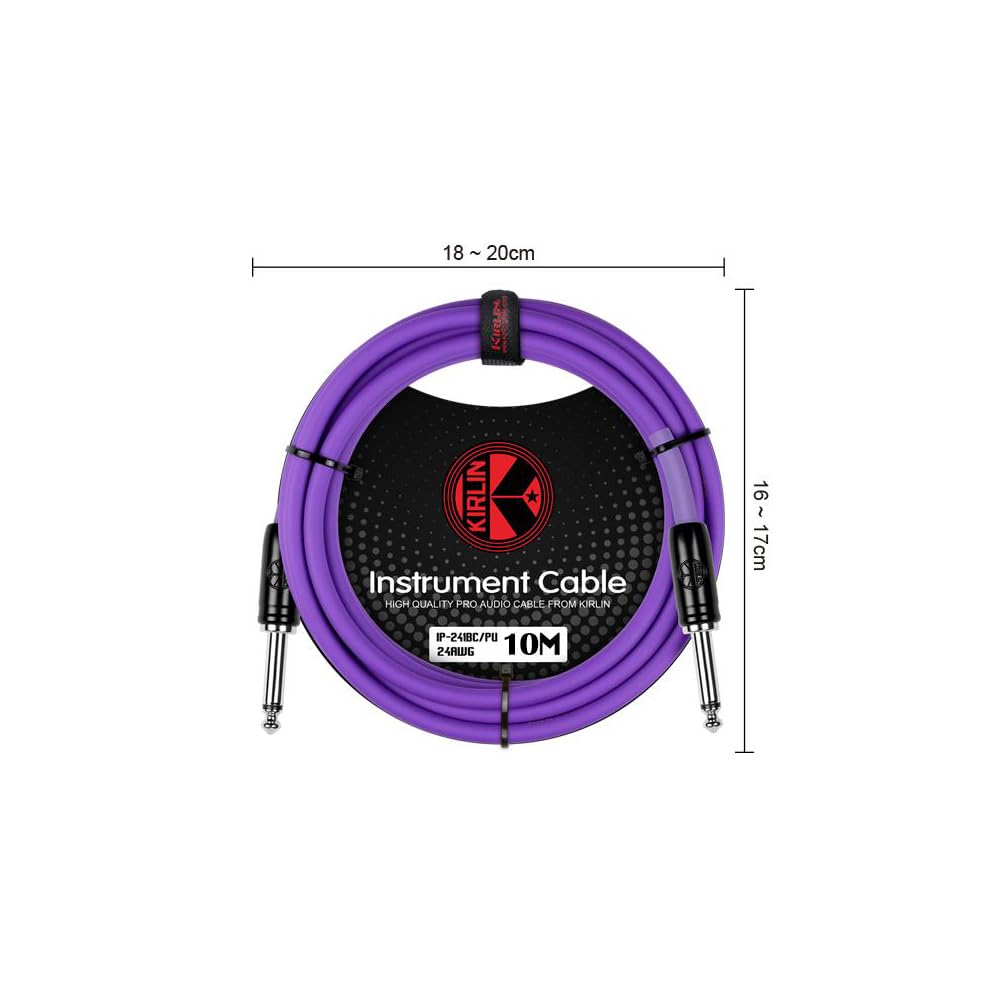Kirlin Original 24 instrument cable 10Mtr IP- 241BC - PU
