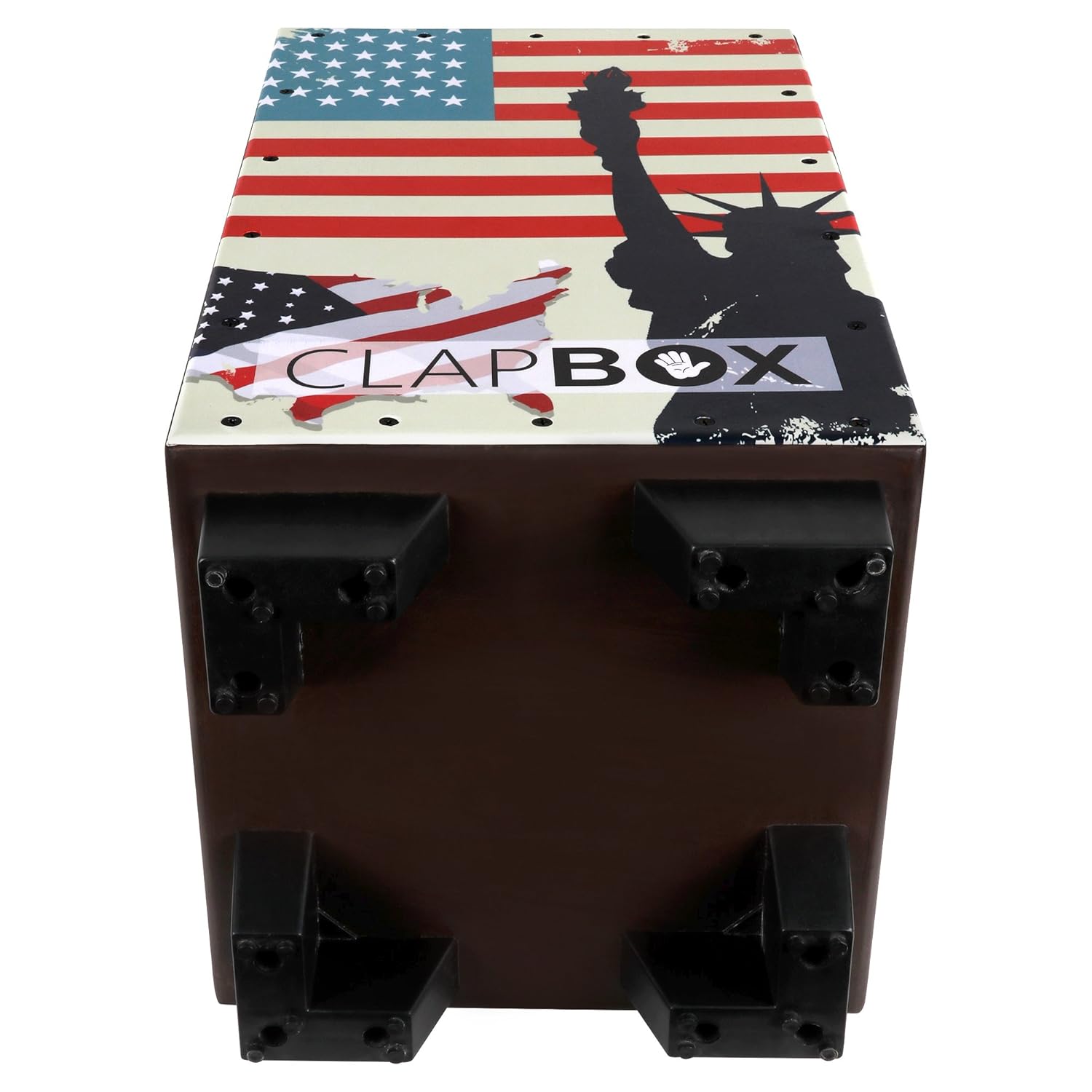 Clapbox Graphic Cajon -Brown American Maple - 3 Internal Snares