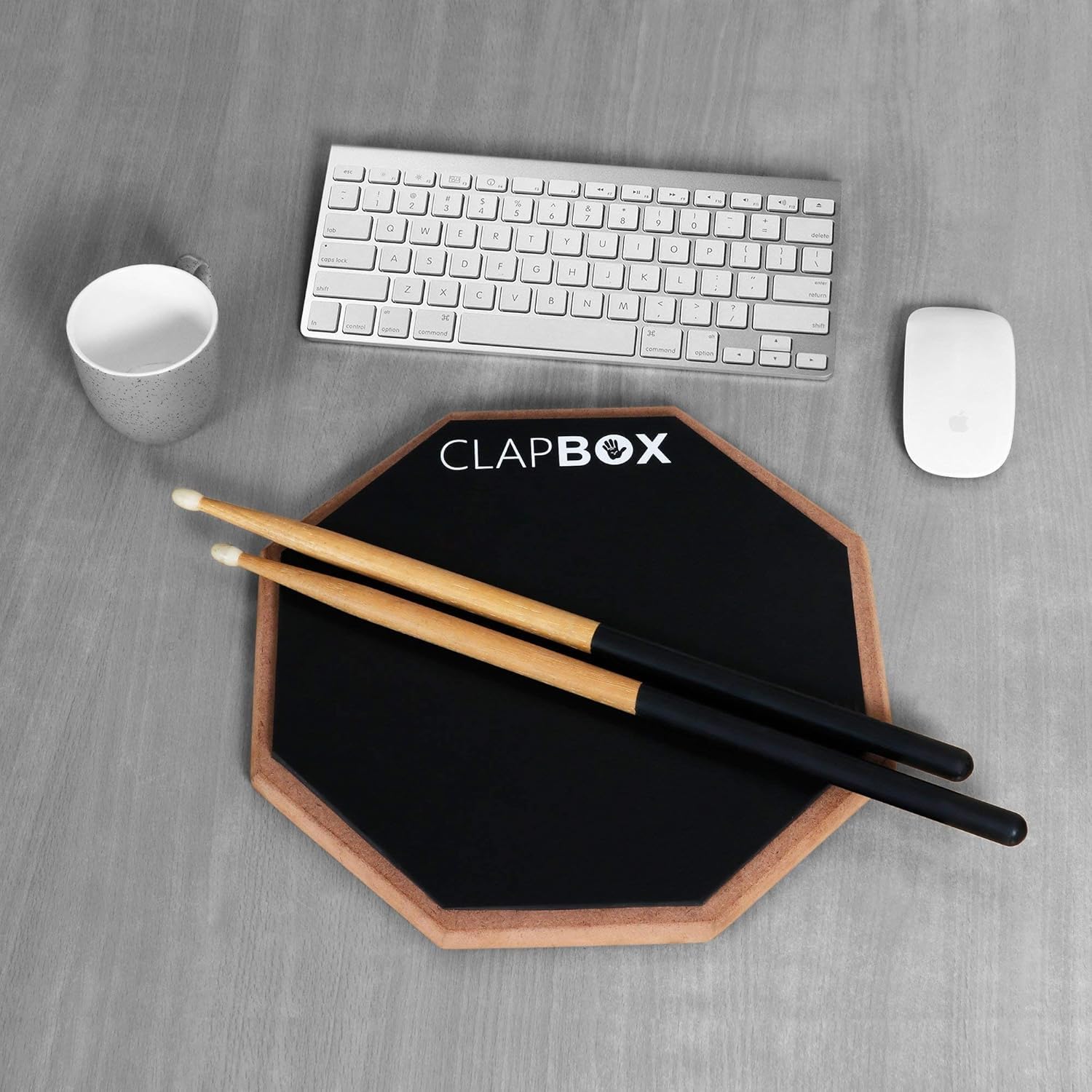 Clapbox Drum Practice Pad - 12 inches Black