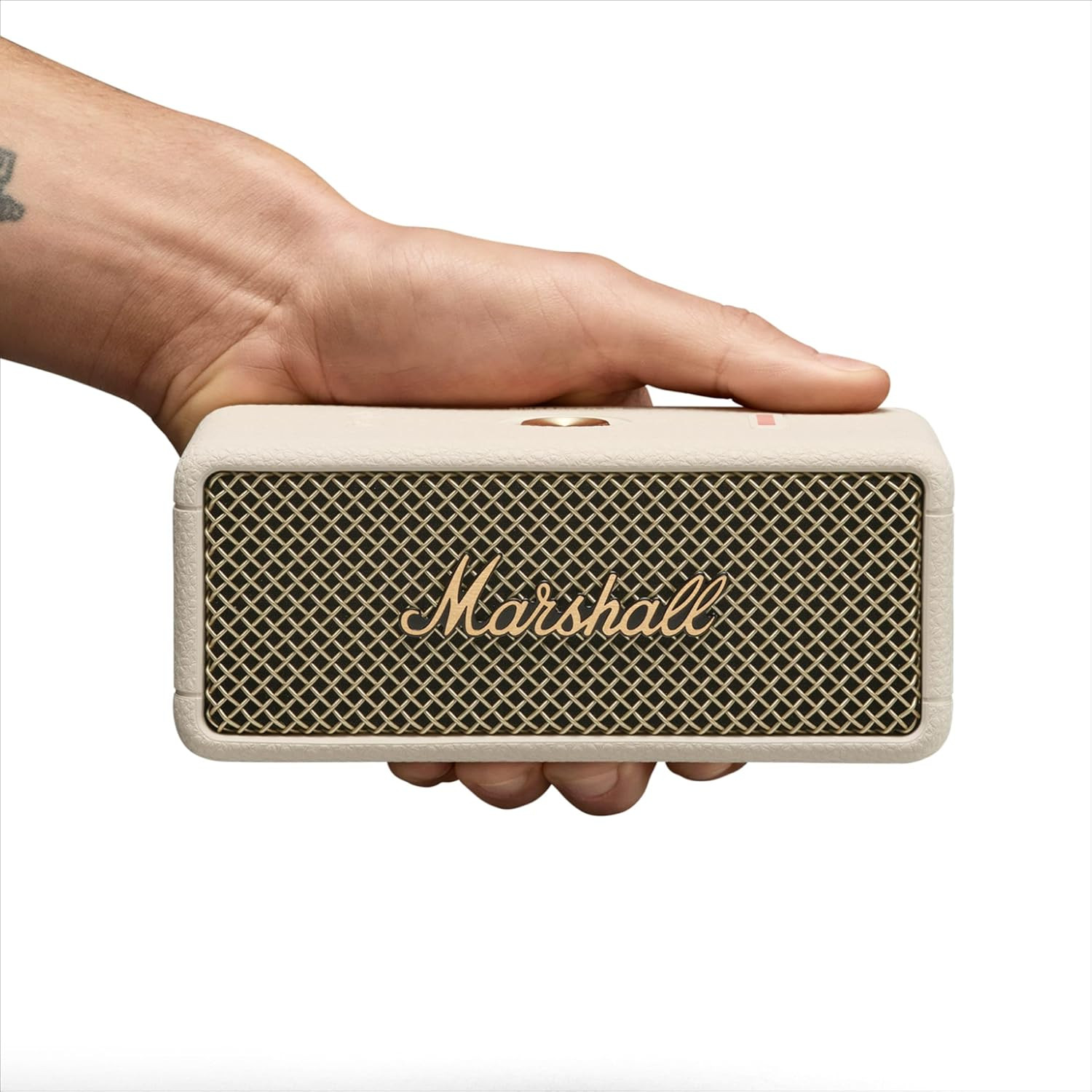 Marshall Emberton III Compact Portable Bluetooth Speaker with 32 Hours of Playtime 360 Sound Dust Waterproof IP67 Cream