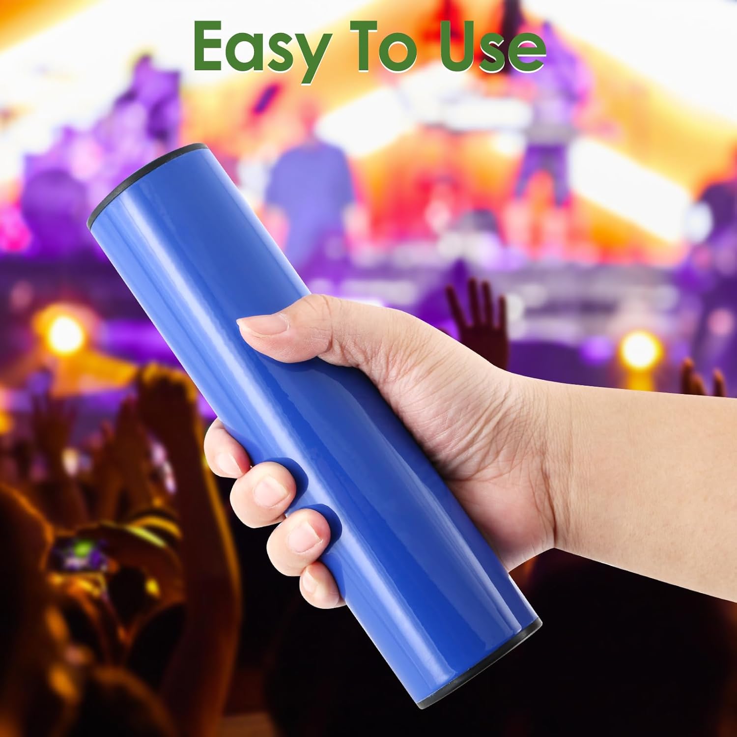 Clapbox Hand Shaker PercussionStainless Steel Cylinder Shaker Percussion InstrumentLatin Shaker Percussion for Studio Band DrummersBlue