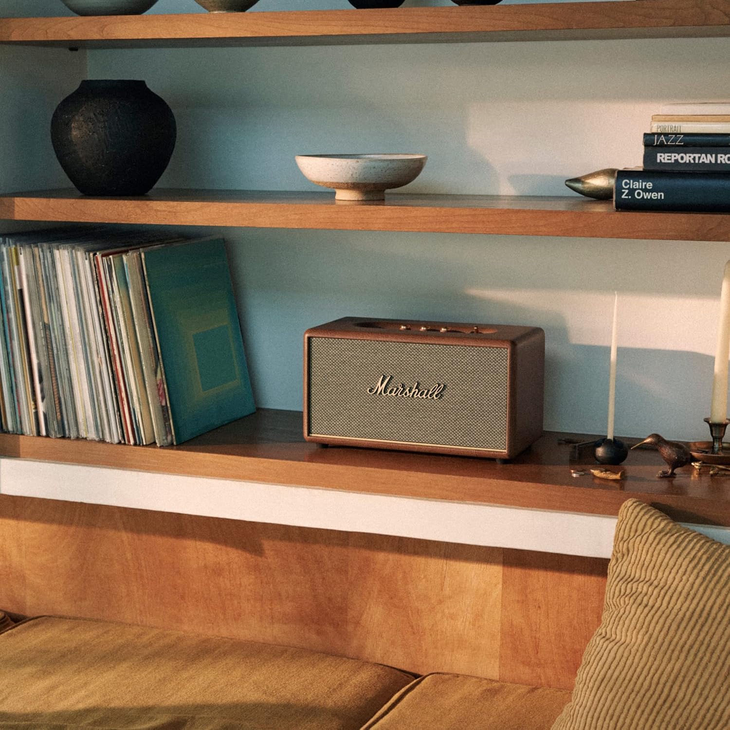 Marshall Stanmore III Wired Connectivity Home Speaker with Bluetooth 52  RCA or 35mm Input - Brown