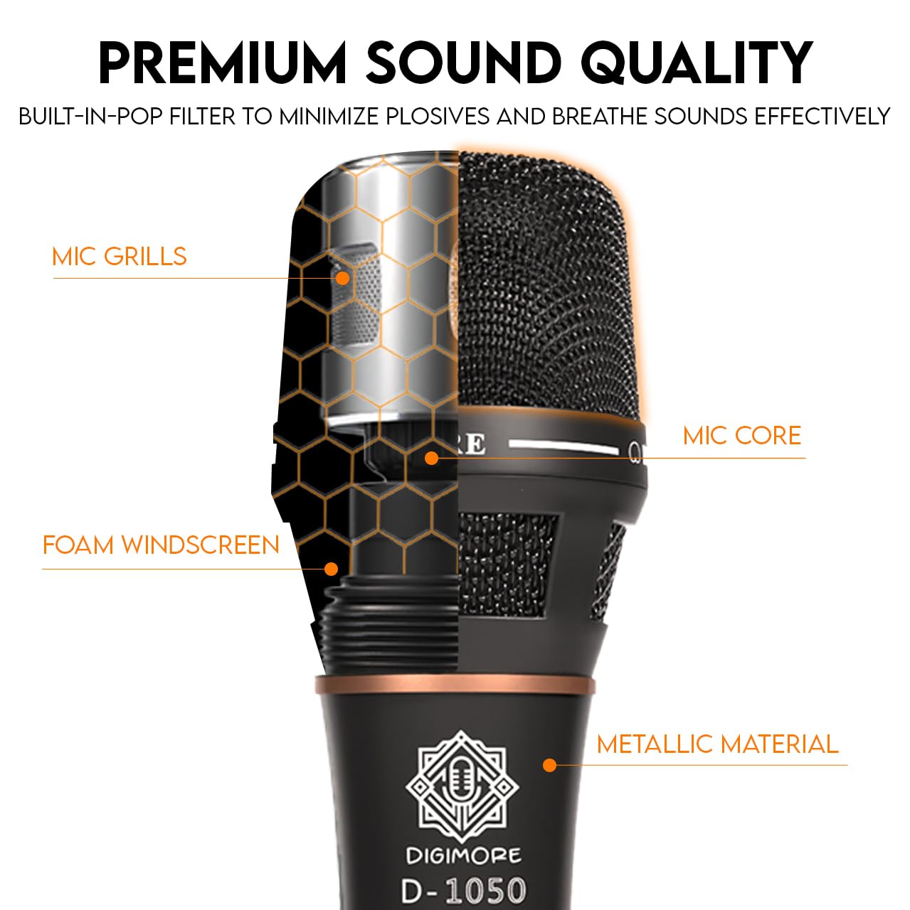 Digimore D-1050 Proffessional dynamic microphone