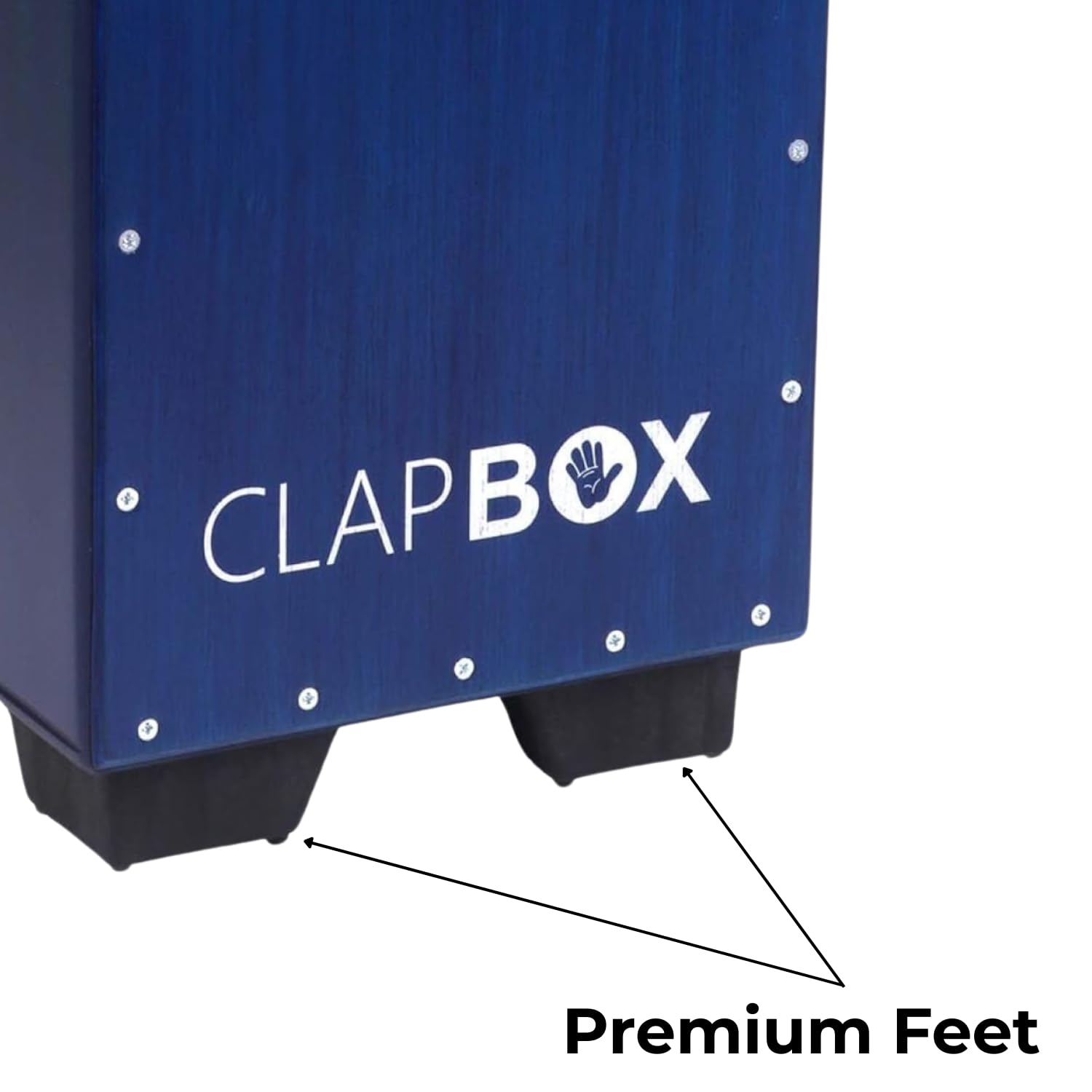 Clapbox CB40 - Blue Adjustable Snare Cajon3 Internal Snares