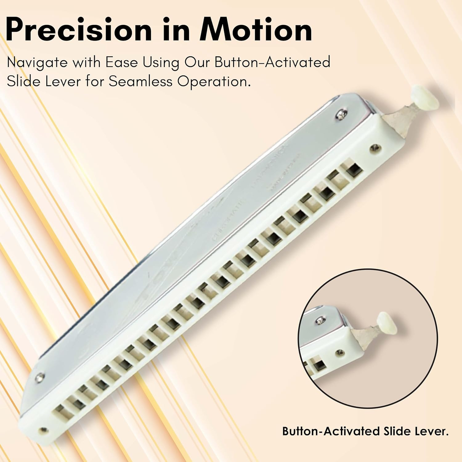 Tower Chromatic Mouth Organ Harmonica 24 Holes Key-C With Scale Change Option