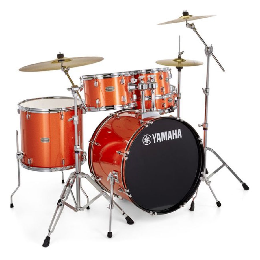 Yamaha RYDEEN RDP2F5 Acoustic Drum Set With Hardware - Orange Glitter