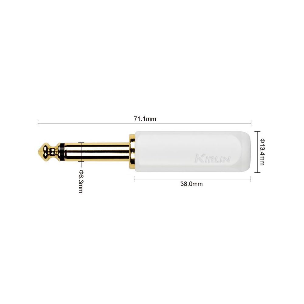 Kirlin Premium plus instrument cable 6 mtr IWB-201WEG-WT