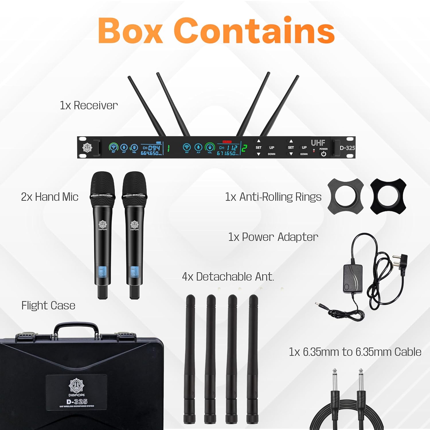 Digimore D325 UHF wireless microphone system