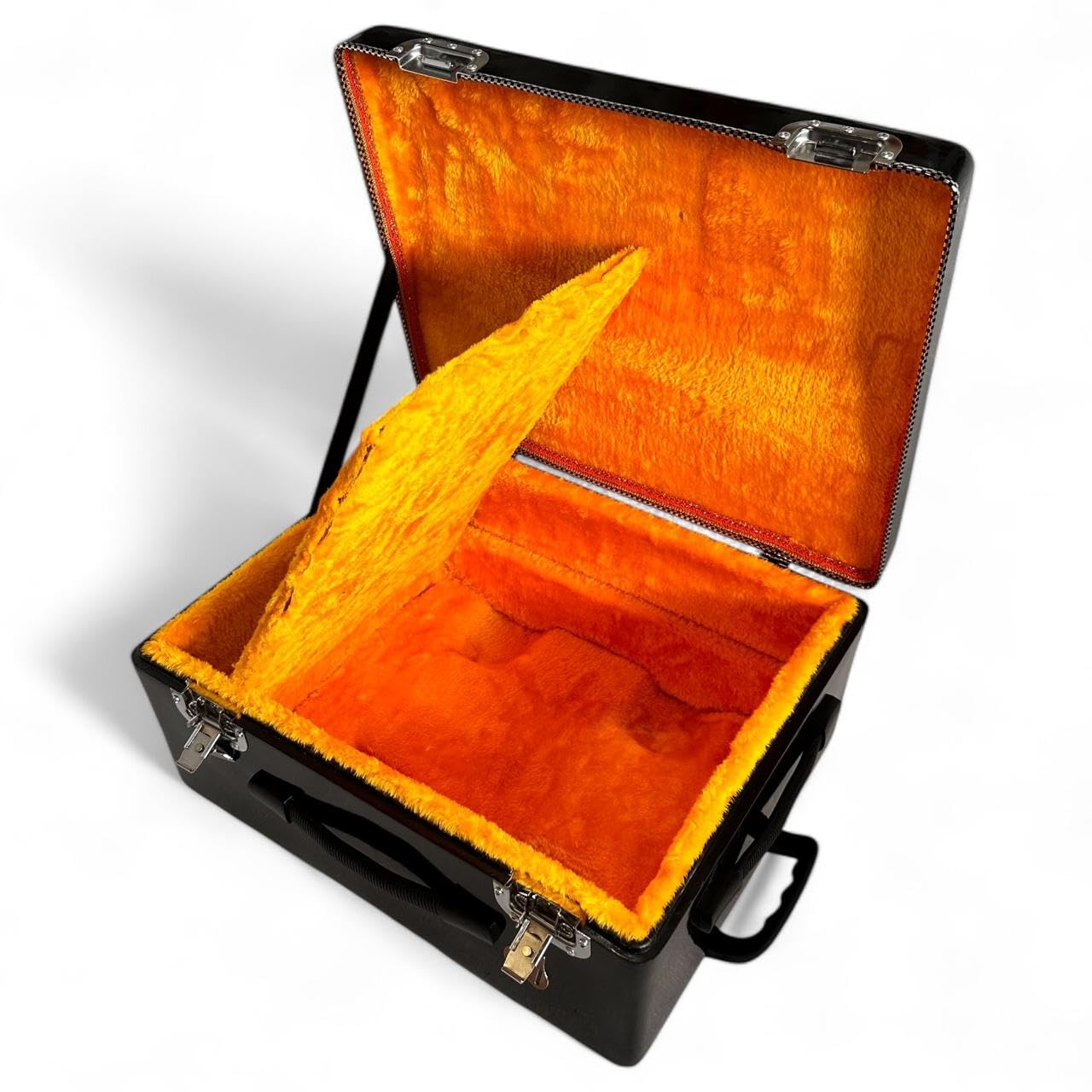 Octapad Fiber case double compartment with Trolley and wheels for Roland Octapad - PLAIN BLACK