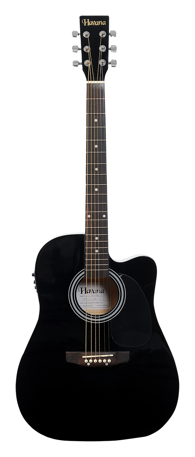 Havana 41 Cutaway Acoustic Guitar AAG-41CEQ Black