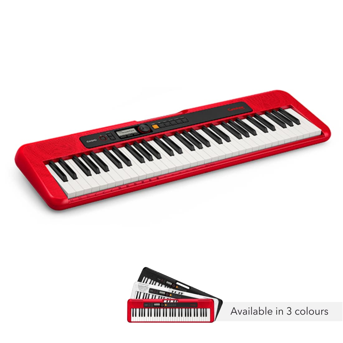 Casio CT-S200 Casiotone 61-Key Portable Keyboard with Bag Stand Dustcover Combo PackRed