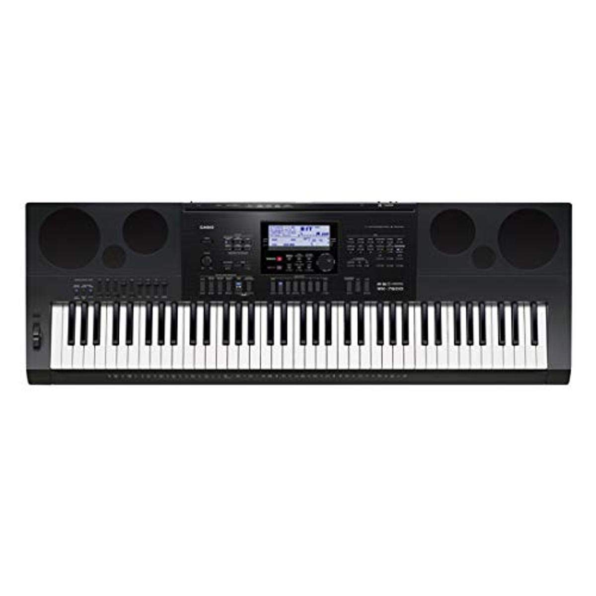 Casio WK7600 76-Key Workstation Keyboard with Power Supply and Piano tones Black