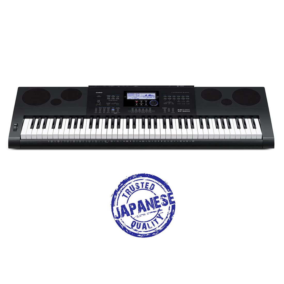 Casio WK6600 76-Key Workstation Keyboard with Power Supply and Piano tones